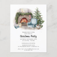 Elégante aquarelle Noël fêté Pos d'invitation