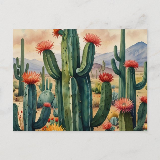 CARTE POSTALE ÉLÉGANTE CACTUS (Devant)