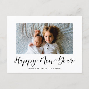 Carte Postale Élégante calligraphie Bonne année photo