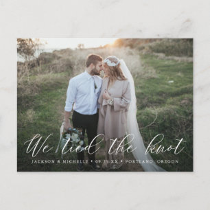 Carte Postale Élégante Calligraphie Nous Avons Lié Le Noeud