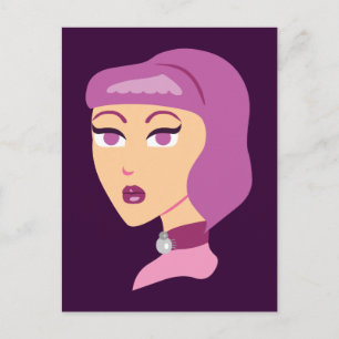 Carte Postale Élégante dame des araignées