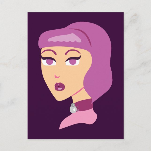 Carte Postale Élégante dame des araignées (Devant)