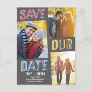 Carte Postale Élégante de Faire-Part de Mariage