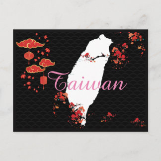 Carte postale élégante de la lanterne florale de T