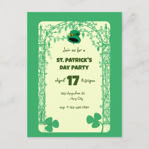 Carte Postale Elégante décoration Shamrock Frame St. Patricks Da