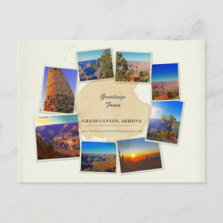 Carte postale élégante du Grand Canyon en collage