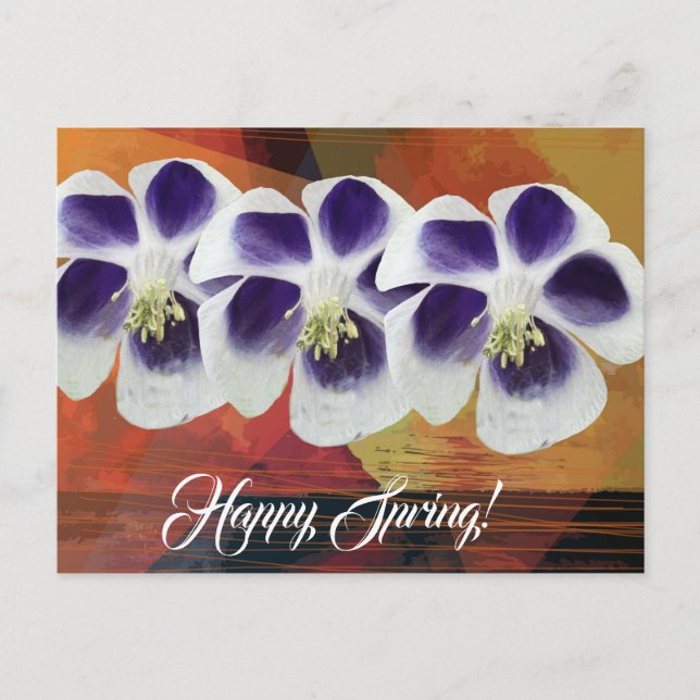 Carte postale élégante du printemps (Devant)
