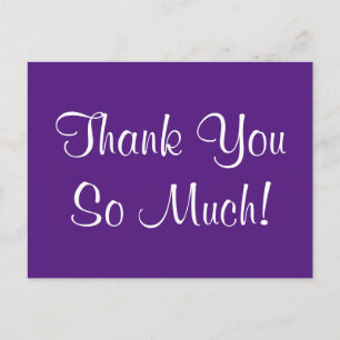 Carte postale élégante et chic "Merci beaucoup !"