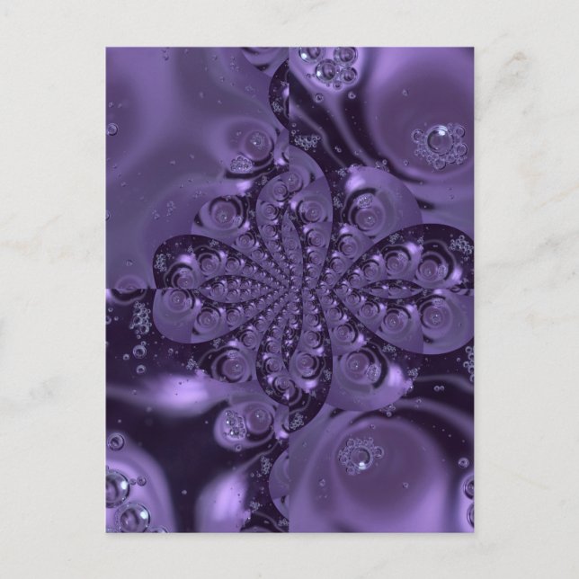 Carte Postale Élégante étincelle Royale Purple Liquide (Devant)