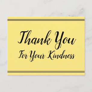 Carte postale élégante "Merci pour votre gentilles
