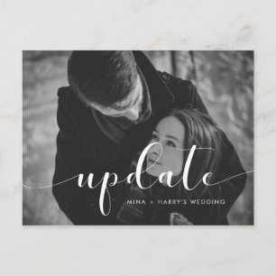 Carte Postale Élégante mise à jour de mariage photo faire-part