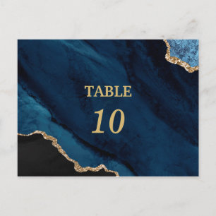 Carte postale élégante moderne numéro de table en