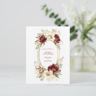 Carte postale élégante Nikah Save The Date - Flora