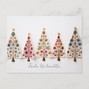 Carte Postale Elégante Nordic Sapins de Noël