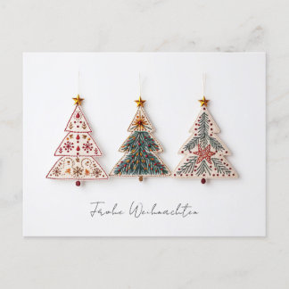 Carte Postale Elégante Nordic Sapins de Noël