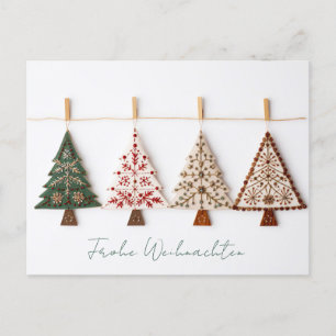 Carte Postale Elégante Nordic Sapins de Noël