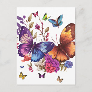 Carte postale élégante papillon