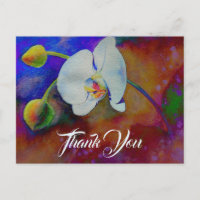 Elégante peinture à l'aquarelle d'orchidée blanche