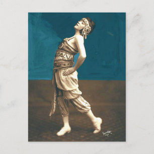 Carte Postale Élégante photo Vintage Harem Dancer 1920