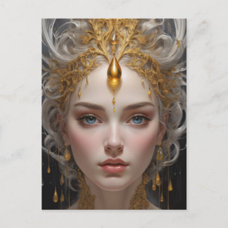Carte Postale Elégante reine d'un Fairyland