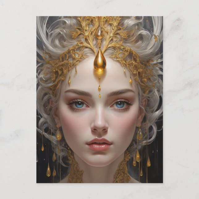 Carte Postale Elégante reine d'un Fairyland (Devant)