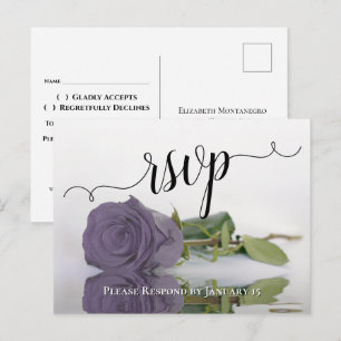 Carte Postale Elégante réponse de mariage Rose Poussiéreuse Viol