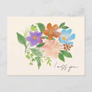 carte postale élégante “Tu me manques”