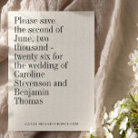 Carte Postale Élégante Typographie Contemporaine Enregistrer La<br><div class="desc">Classic Elegant Noir et Blanc Typographie Minimaliste Mariage moderne Enregistrer la date Carte postale</div>