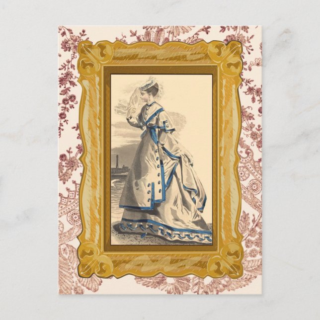 Carte Postale Élégante Vintage dame (Devant)