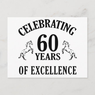 Carte Postale Élégantes idées cadeaux 60e anniversaire