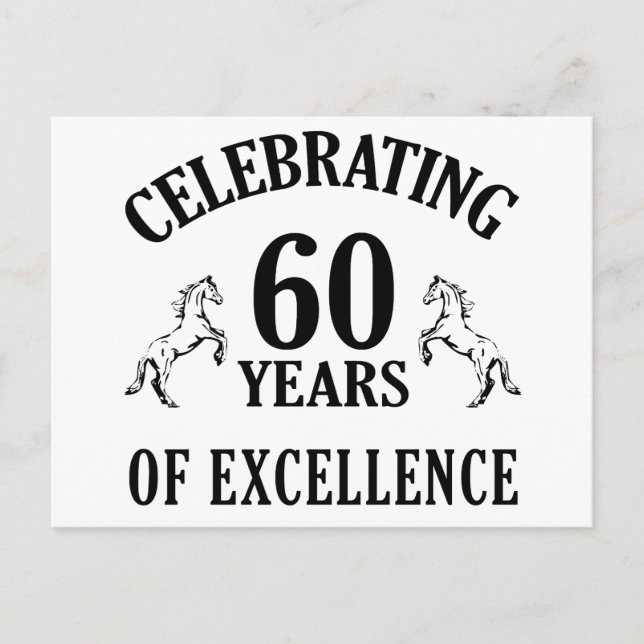 Carte Postale Élégantes idées cadeaux 60e anniversaire (Devant)
