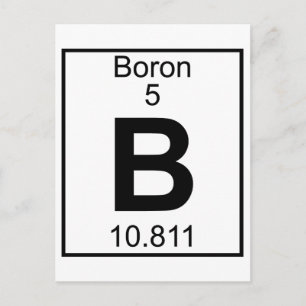 Carte Postale Élément 005 - B - Boron (plein)