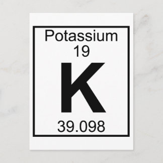 Carte Postale Élément 019 - K - Potassium (Complet)