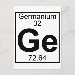 Carte Postale Élément 032 - Ge - Germanium (Complet)