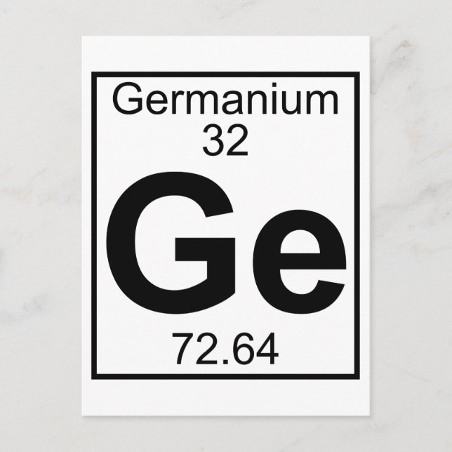 Carte Postale Élément 032 - Ge - Germanium (Complet) (Devant)