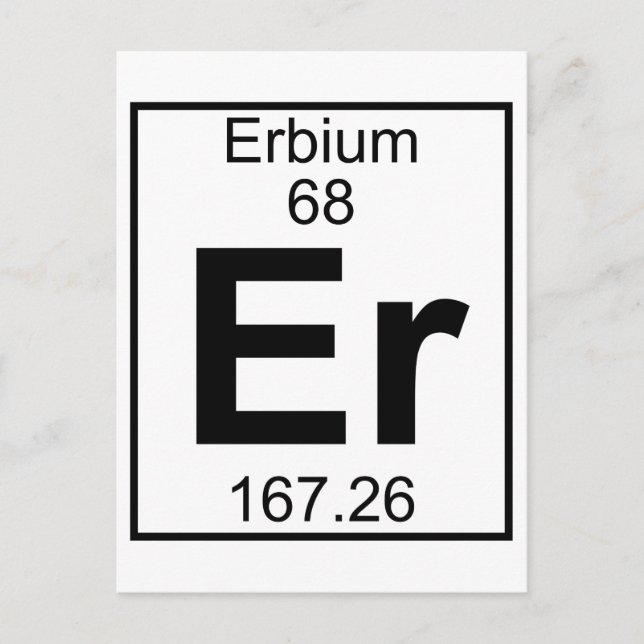 Carte Postale Élément 068 - Er - Erbium (Complet) (Devant)