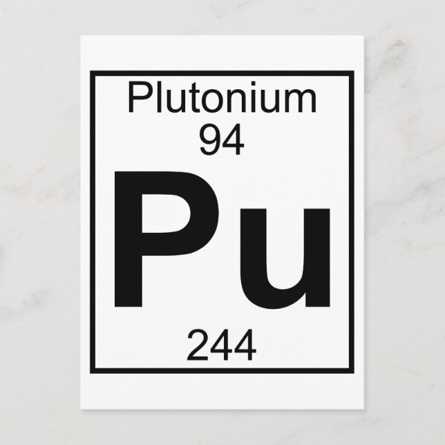 Carte Postale Élément 094 - Pu - Plutonium (Complet) (Devant)
