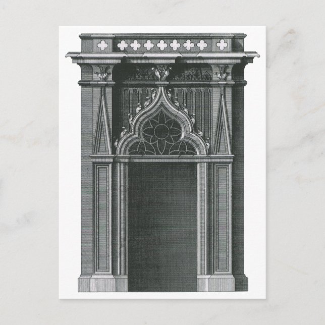 Carte Postale Élément architectural ancien, porte gothique (Devant)