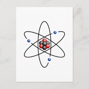 Carte Postale Élément chimique lithium Atom Numéro atomique 3
