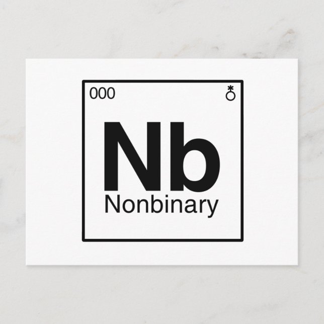 Carte Postale Élément NB - Tableau périodique non binaire (Devant)