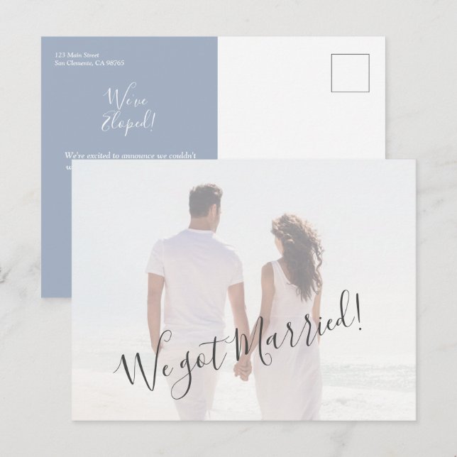 Carte Postale Elément photo Mariage du budget (Devant / Derrière)