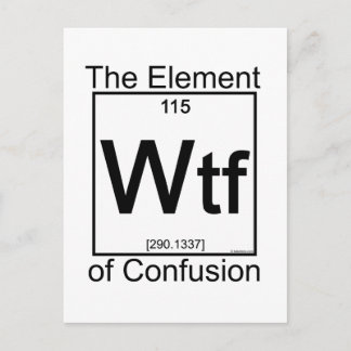 Carte Postale Élément WTF