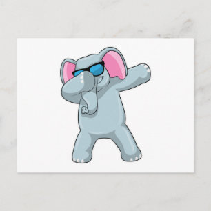 Carte Postale Elephant à Hip hop Dance Dab