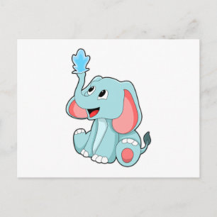 Carte Postale Éléphant avec de l'eau