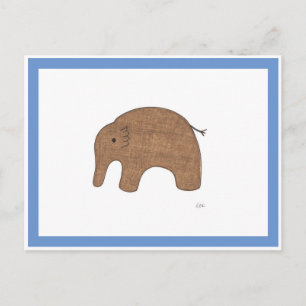 Carte postale éléphant bébé mignon
