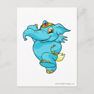 Carte Postale Éléphant Bleu