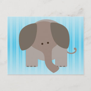 Carte Postale Eléphant Brown mignon