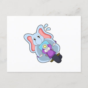 Carte Postale Elephant comme vélo avec moto.PNG