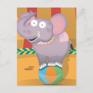 Carte Postale Éléphant de cirque
