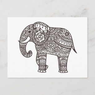 Carte Postale Eléphant de style décoratif